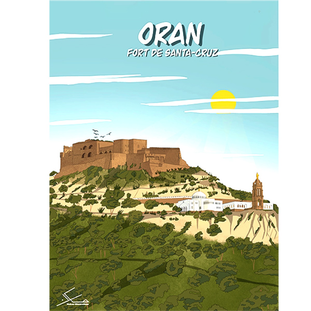 TOTE BAG -ORAN, le Fort de Santa Cruz-